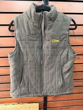 Women's Quilted Brown Fleece Vest